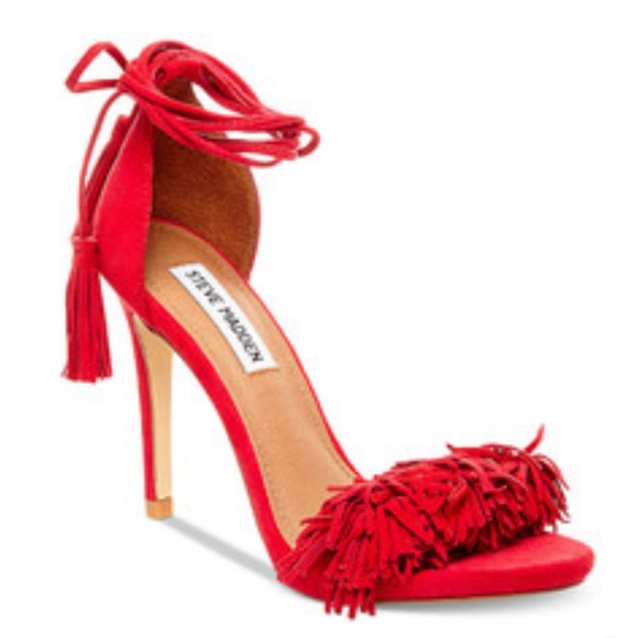 Steve Madden | Suede Sassey Two Piece Fringe Sandals - Picture 3 of 13
